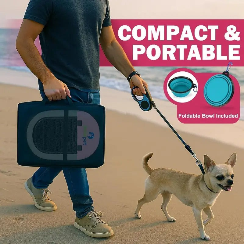 Casinha dobrável grande para cães, 114 x 114 x 58 cm.