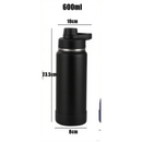 Garrafa térmica em aço inoxidável com design portátil, vedação à prova de vazamentos, 6000ml.