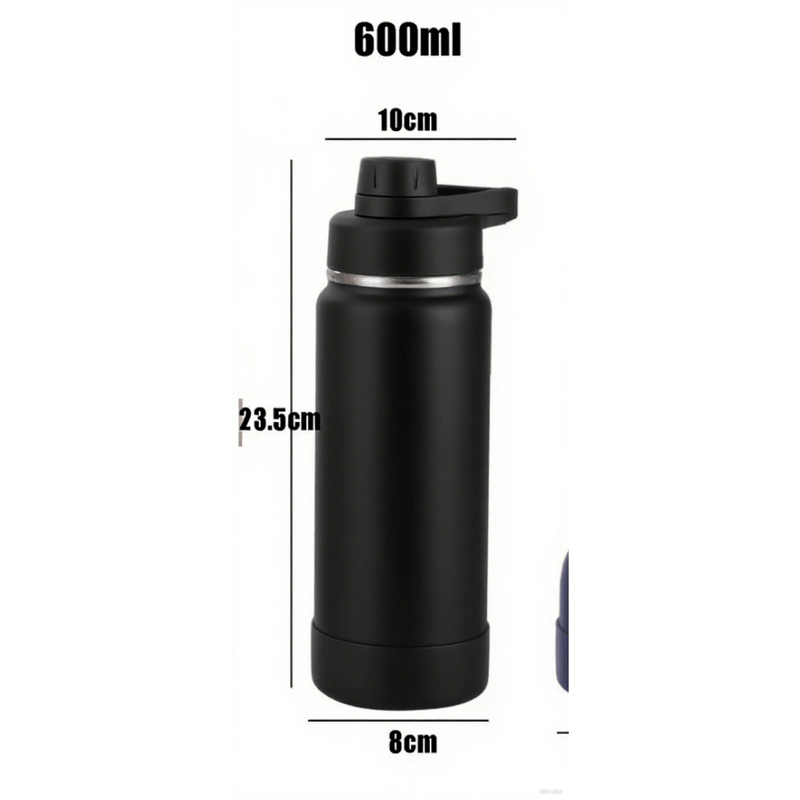 Garrafa térmica em aço inoxidável com design portátil, vedação à prova de vazamentos, 6000ml.