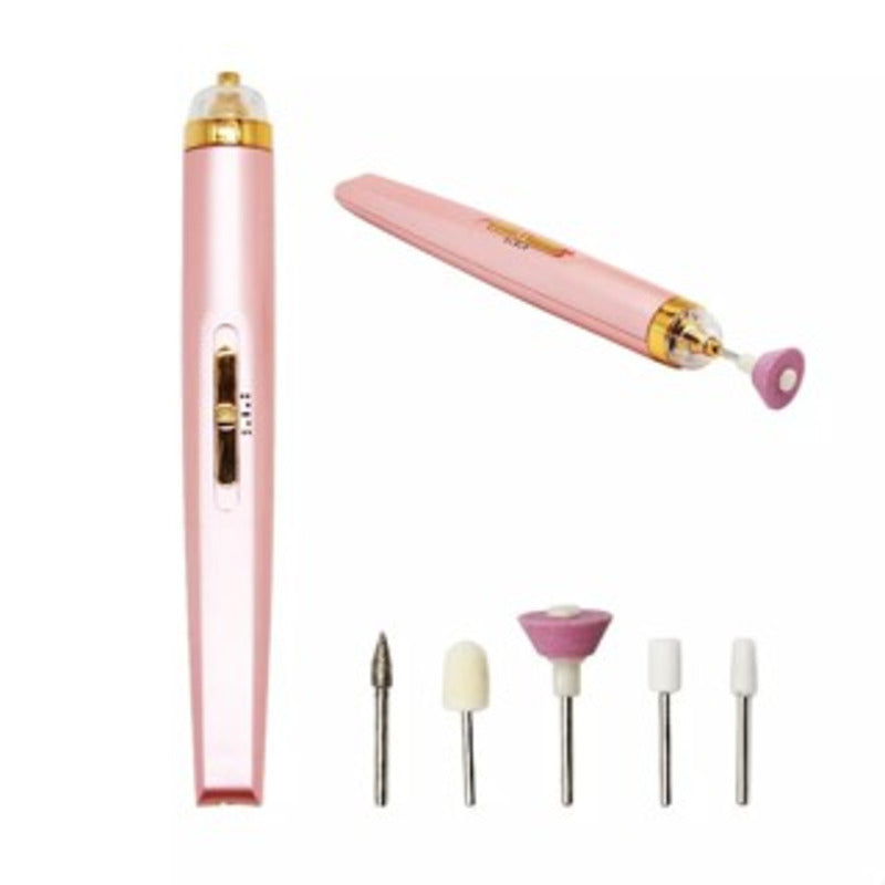 Lixadeira de unhas elétrica sem fio - Caneta artística portátil para manicure e pedicure.