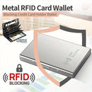 Porta-cartões de metal com blindagem eletromagnética e proteção RFID antifurto.