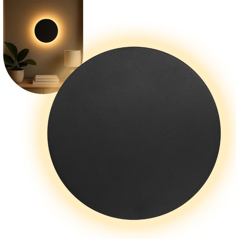 Aplique de parede Eclipse - Branco e Preto, para uso interno/externo, AR55