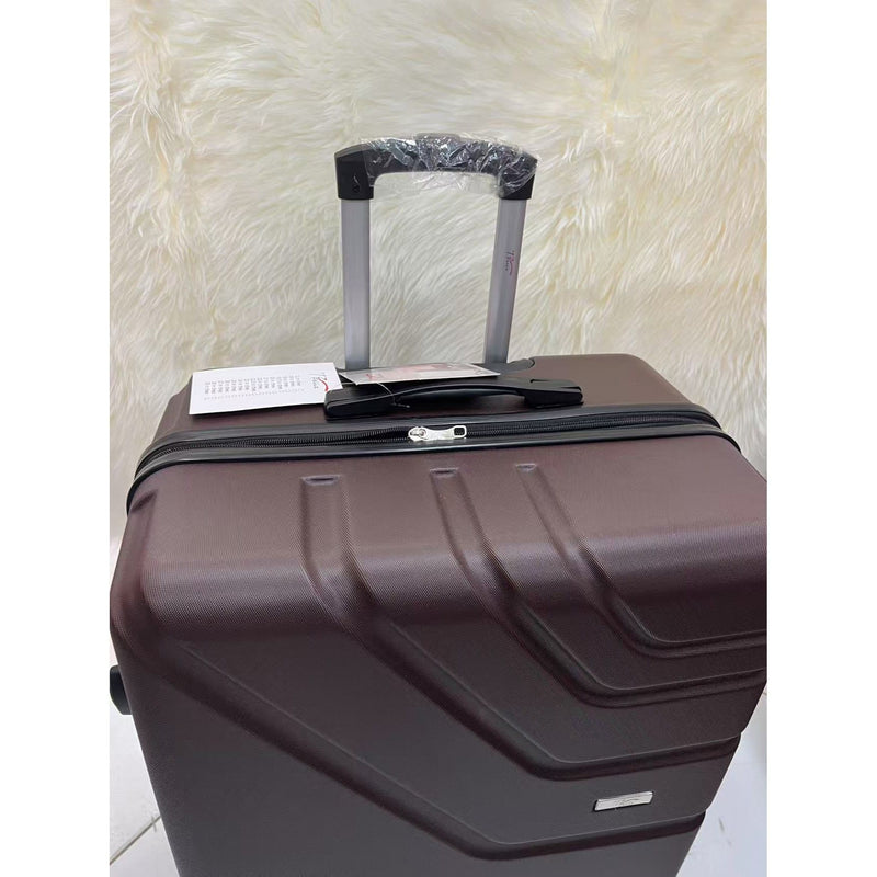 Mala de viagem grande com rodas giratórias 360°, feita de polipropileno.