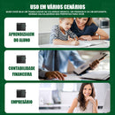 Mini calculadora de escritório com tela sensível ao toque e caneta stylus para caligrafia.