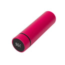 Garrafa térmica Inox com sensor de temperatura digital inteligente e LED para bebidas quentes e frias.