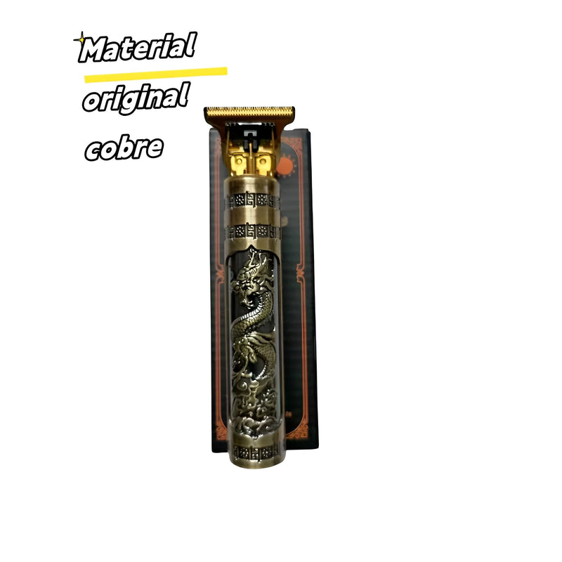 Máquina de cortar cabelo barbeiro profissional dragão elétrica bateria recarregável material original de cobre.