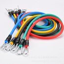 Conjunto de 10 a 14 peças de cordas de tração para musculação, faixas elásticas multifuncionais para treinamento muscular.