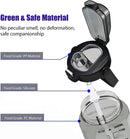 Garrafa de água de 2000 ml (64 oz) com capa protetora, canudo e marcador de tempo para beber.