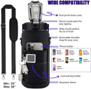 Garrafa de água de 2000 ml (64 oz) com capa protetora, canudo e marcador de tempo para beber.