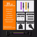 Conjunto de 10 a 14 peças de cordas de tração para musculação, faixas elásticas multifuncionais para treinamento muscular.