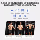 Conjunto de 10 a 14 peças de cordas de tração para musculação, faixas elásticas multifuncionais para treinamento muscular.
