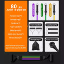 Conjunto de 10 a 14 peças de cordas de tração para musculação, faixas elásticas multifuncionais para treinamento muscular.