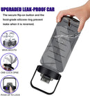 Garrafa de água de 2000 ml (64 oz) com capa protetora, canudo e marcador de tempo para beber.