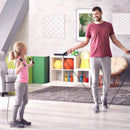 Corda de pular resistente com cabo antiderrapante.