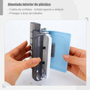 Furadeira de papel compacta e portátil sem furos, com alta precisão e qualidade, ideal para arquivos.
