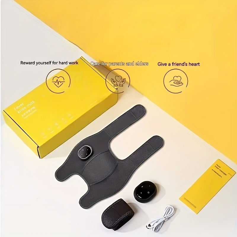 Massageador aquecido para joelho, cotovelo e ombro – 3 em 1 com vibrações ajustáveis e 5 modos de aquecimento.