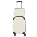 Conjunto de viagem de 10 kg com zíper, rodinhas duplas extensíveis 360° e certificação TSA.