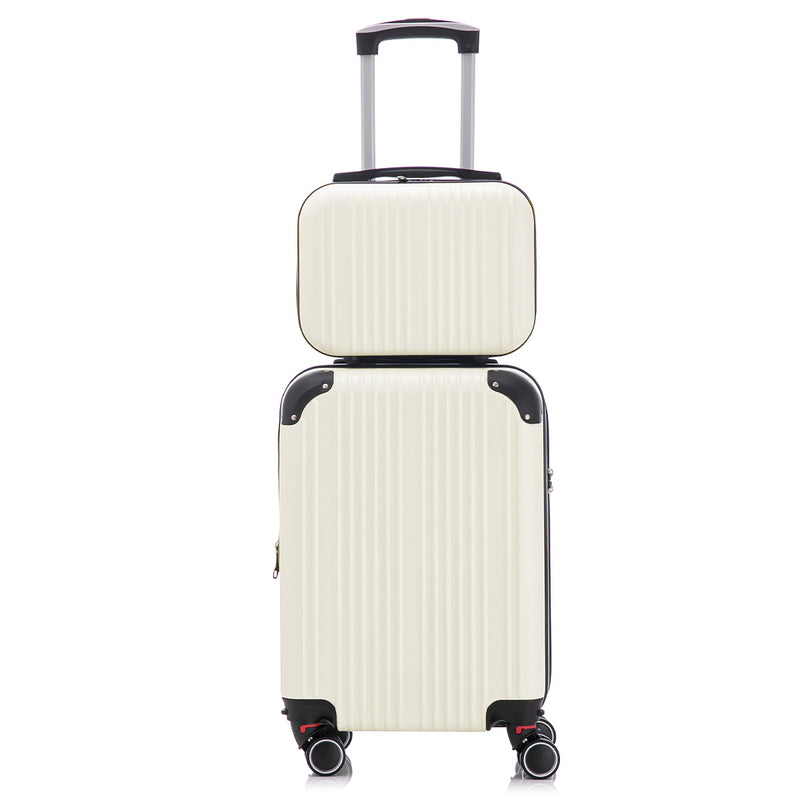 Conjunto de viagem de 10 kg com zíper, rodinhas duplas extensíveis 360° e certificação TSA.