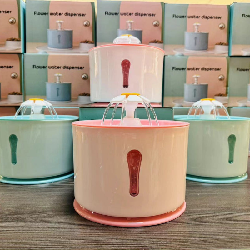 Fonte de água automática para gatos com filtro, 2,4L, para cães e gatos.