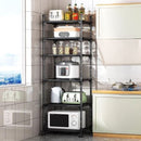 Prateleira Multiuso com 6 Suportes de Aço para Cozinha, Panelas e Outros Objetos - Organizador para Sala de Estar e Quarto.