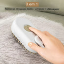 Escova a vapor 3 em 1 para cães e gatos.