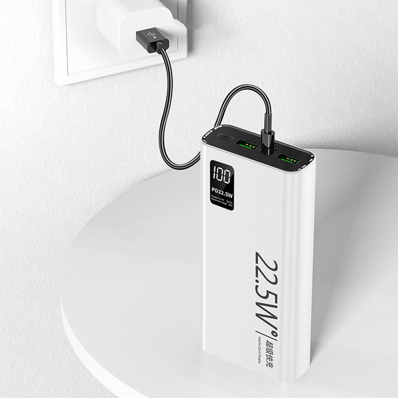 Carregador Portátil Turbo com Tela LCD.