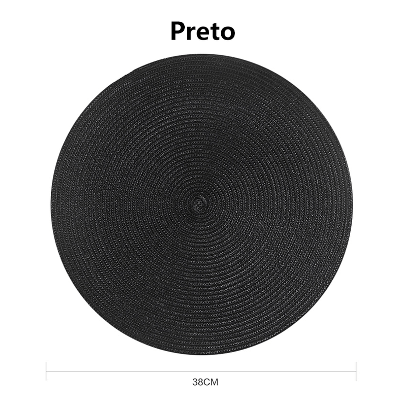 Conjunto American Game com 4 peças: Descanso de prato redondo para mesa de jantar, cozinha, sousplat (4 peças).