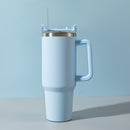 Caneca térmica de aço inoxidável com dupla camada, à prova de vazamentos e isolada