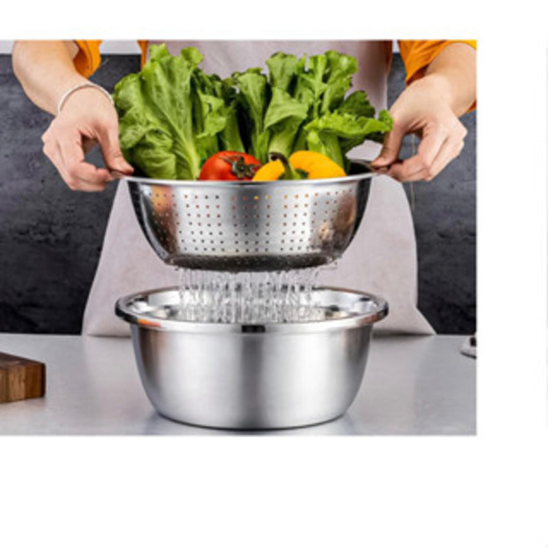 Peneira de arroz multiuso em aço inoxidável, escorredor de arroz para cozinha, escorredor de arroz em aço inoxidável.