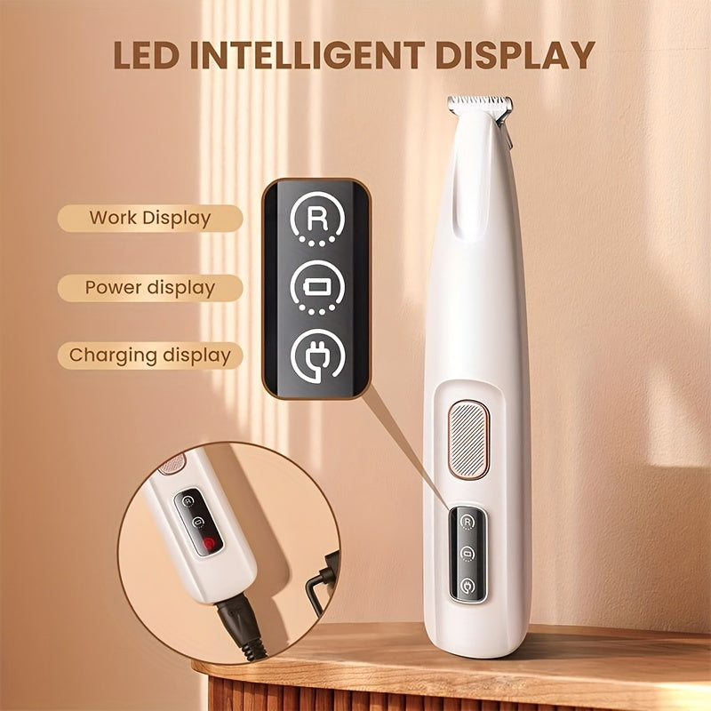 Tesoura elétrica leve para tosa de animais de estimação, projetada para aparar pelos de cães e gatos, silenciosa.