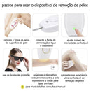 Aparelho de depilação IPL para remoção permanente de pelos, depilação indolor para o rosto e corpo feminino.