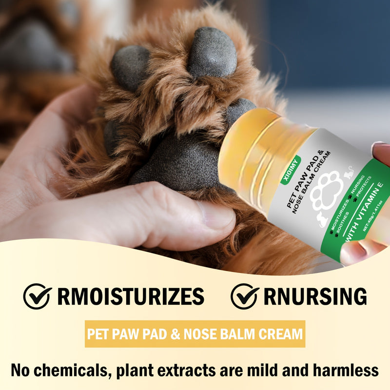 Creme hidratante em bastão para cães e gatos, suaviza rachaduras ressecadas, hidratação profunda para patas e focinhos de animais de estimação.