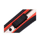 Kit Estilete + 3 Lâminas 18Mm Emborrachado Profissional Alta Durabilidade com Trava.