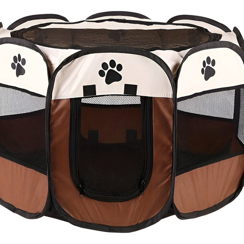 Casinha dobrável grande para cães, 114 x 114 x 58 cm.