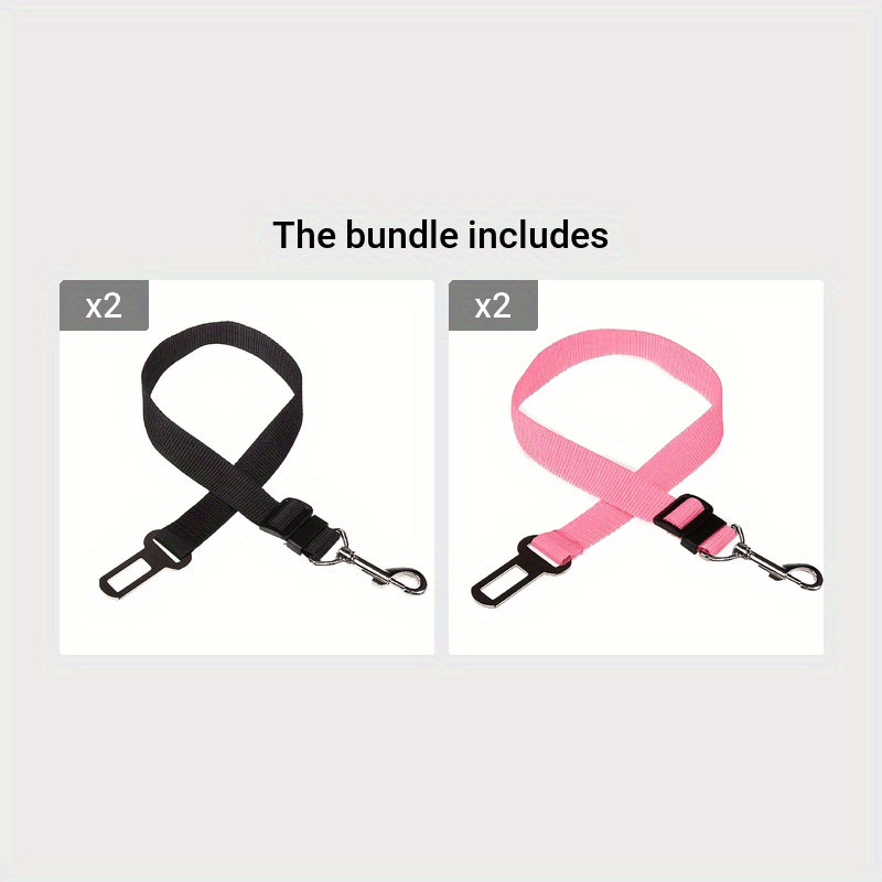 1 unidade de cinto de segurança ajustável para carro, para cães e gatos.