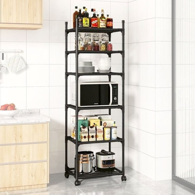 Prateleira Multiuso com 6 Suportes de Aço para Cozinha, Panelas e Outros Objetos - Organizador para Sala de Estar e Quarto.