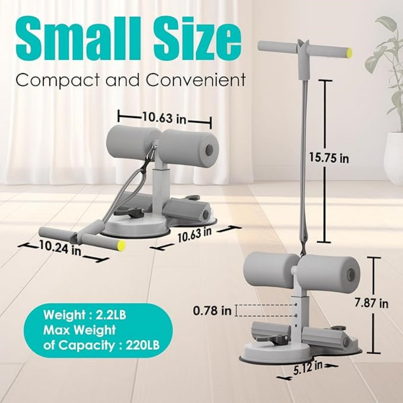 Rodas abdominais com forte sucção e 3 níveis ajustáveis.