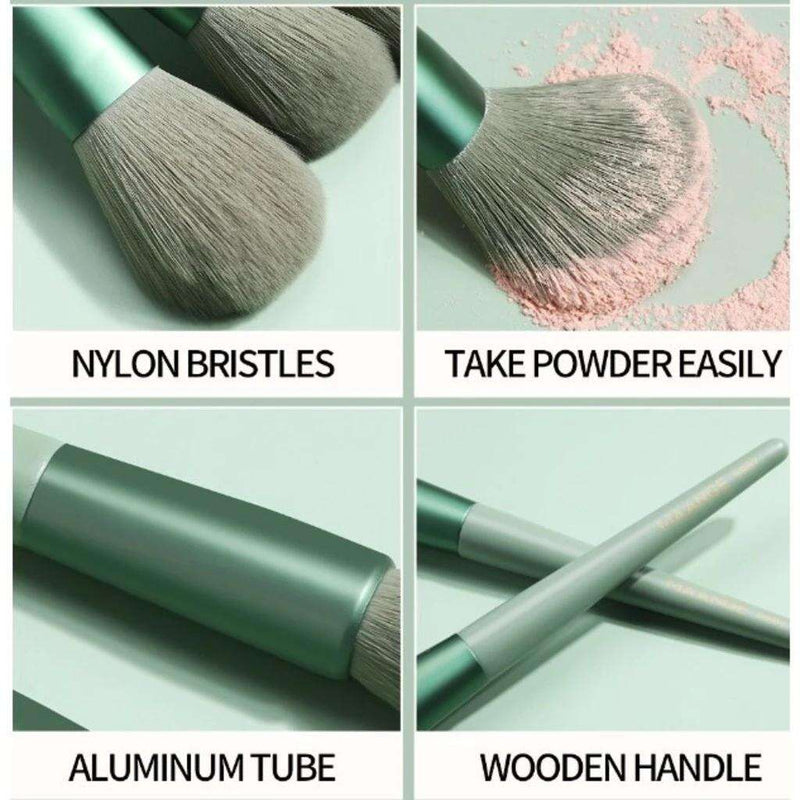 Conjunto de 13 pincéis de maquiagem Kabuki profissionais para contorno.