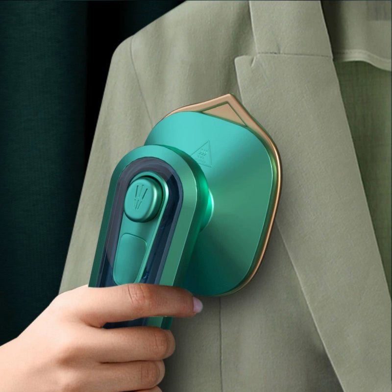 Ferro a vapor elétrico portátil mini, compacto e leve para viagens e uso doméstico.