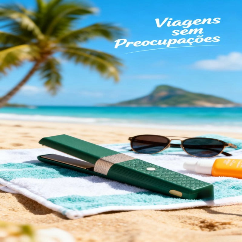 Chapinha de cabelo sem fio, aquece rápido, fácil de transportar, ideal para viagens.