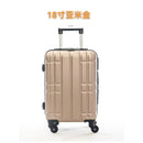 Mala de viagem, Tamanhos 17, 18, 19, 20 e 21 polegadas. Possuem protetores de canto em liga de alumínio resistentes a impactos e trava TSA. Feitas de ABS e fibra de poliéster refinada com superfície lisa.