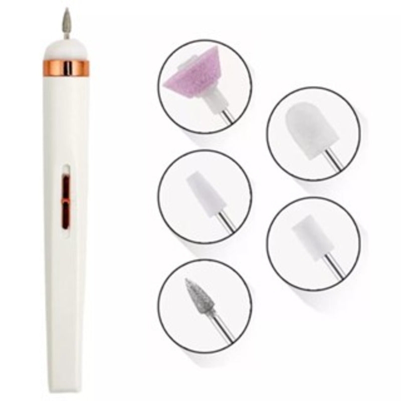 Lixadeira de unhas elétrica sem fio - Caneta artística portátil para manicure e pedicure.