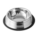 Comedouro antiderrapante em aço inoxidável para cães e gatos.