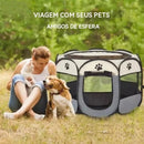 Casinha dobrável grande para cães, 114 x 114 x 58 cm.