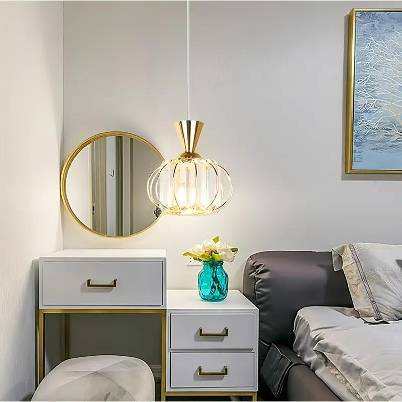 Lustre de cristal 3 cores em 1 lustre nórdico de metal e cristal.