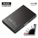 Porta-cartões de metal com blindagem eletromagnética e proteção RFID antifurto.