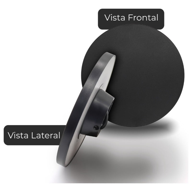 Aplique de parede Eclipse - Branco e Preto, para uso interno/externo, AR55