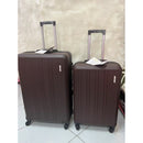 Mala de viagem grande com rodas giratórias 360°, feita de polipropileno.