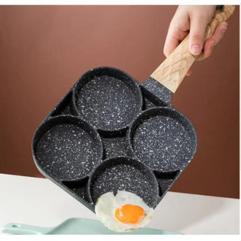 Frigideira antiaderente 3 em 1 com divisórias.