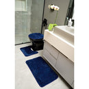 Tapetes de banho antiderrapantes de luxo para banheiro, conjunto de 3 peças, listrados.